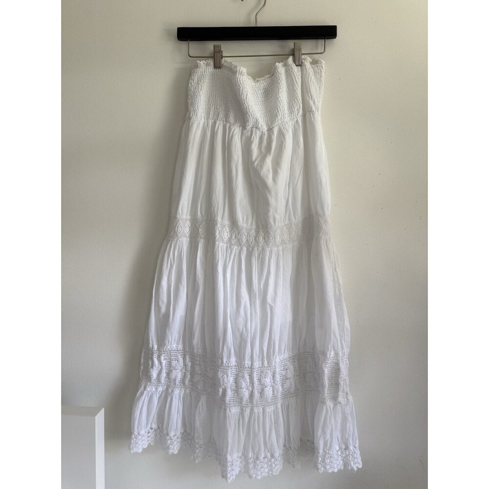 Raviya White Strapless Maxi Dress